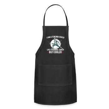 Fencing Coach Fencer Fence Son Daughter - Adjustable Apron - black - Front - Julia (174cm)