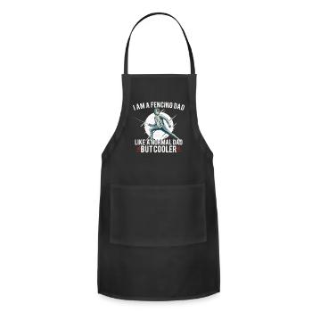 Fencing Dad Fencer Fence Son Daughter - Adjustable Apron - black - Front - Julia (174cm)
