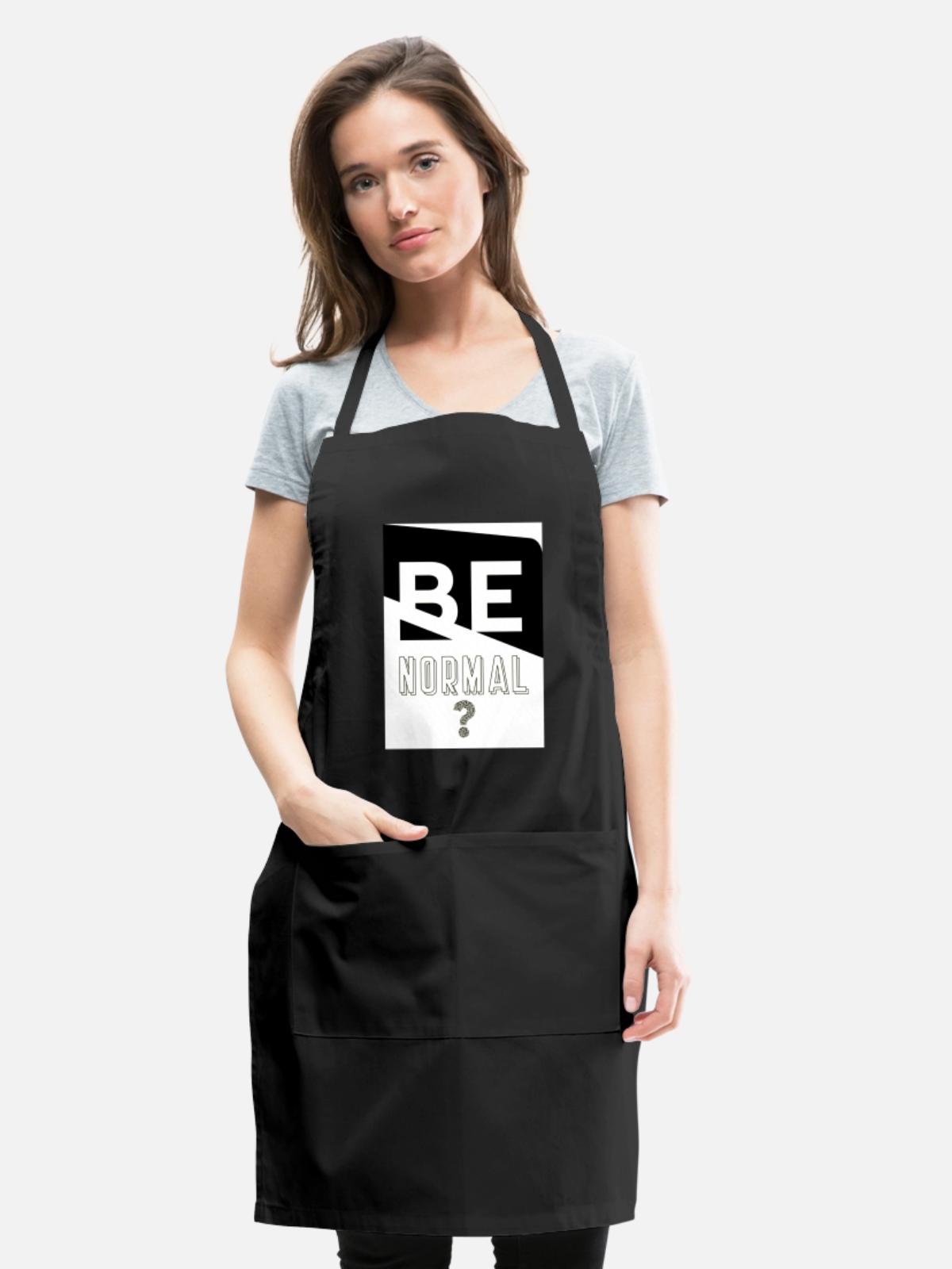 Be Normal - Adjustable Apron - black - Front - Julia (174cm)