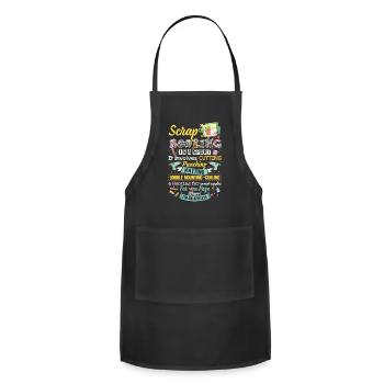 Scrapbooking Is Sport It Involves Cutting Punching - Adjustable Apron - black - Front - Julia (174cm)