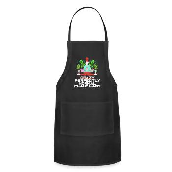 Crazy Plant Lady - Plant Lover - Adjustable Apron - black - Front - Julia (174cm)