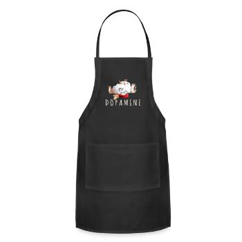 Dopamine Funny Cat Lover Love Cats Cute Cat Kitten - Adjustable Apron - black - Front - Julia (174cm)