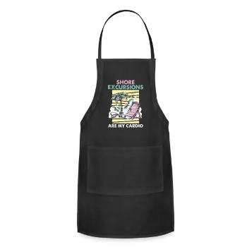 Shore Excursions Are My Cardio Cruising Vacation - Adjustable Apron - black - Front - Julia (174cm)