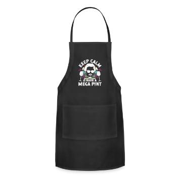 Keep Calm And Have A Mega Pint Johnny - Adjustable Apron - black - Front - Julia (174cm)
