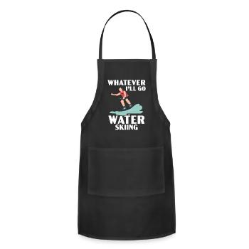 What Ever I'll Go Water Skiing Waterskiing Ski - Adjustable Apron - black - Front - Julia (174cm)