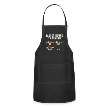 Basset Hound Training - Adjustable Apron - black - Front - Julia (174cm)