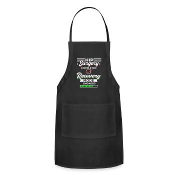 Hip Replacement Hip Surgery Gift - Adjustable Apron - black - Front - Julia (174cm)