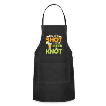 Buy Me A Shot I Just Untied The Knot Divorcee Ex- - Adjustable Apron - black - Front - Julia (174cm)