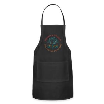 honesty & integrity will meet its just reward - Adjustable Apron - black - Front - Julia (174cm)