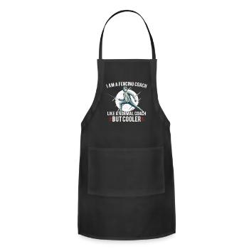 Fencing Coach Fencer Fence Son Daughter - Adjustable Apron - black - Front - Julia (174cm)