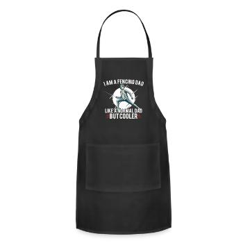 Fencing Dad Fencer Fence Son Daughter - Adjustable Apron - black - Front - Julia (174cm)