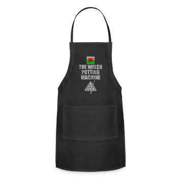 The Welsh potting machine - Adjustable Apron - black - Front - Julia (174cm)
