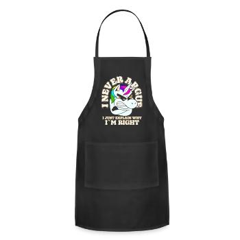 I'm Not Arguing I'm Just Explaining Why I'm Right, - Adjustable Apron - black - Front - Julia (174cm)