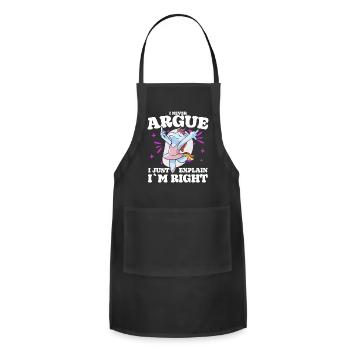I'm Not Arguing I'm Just Explaining Why I'm Right, - Adjustable Apron - black - Front - Julia (174cm)