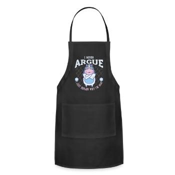 I'm Not Arguing I'm Just Explaining Why I'm Right, - Adjustable Apron - black - Front - Julia (174cm)