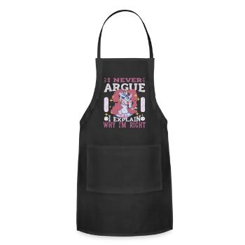 I'm Not Arguing I'm Just Explaining Why I'm Right, - Adjustable Apron - black - Front - Julia (174cm)