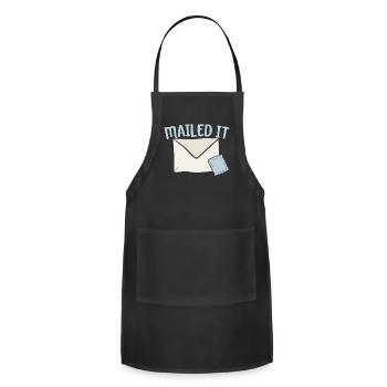 Mailed It Postal Worker Mailman Mail Escort - Adjustable Apron - black - Front - Julia (174cm)