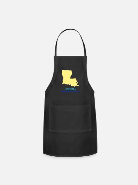 Where The Good Times Roll Louisiana State - Adjustable Apron - black