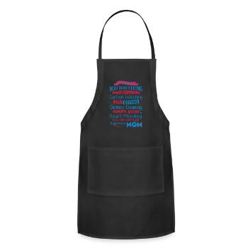 Full Time Everything Super hero Mom - Adjustable Apron - black - Front - Julia (174cm)