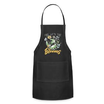 Cottagecore Mushroom Aesthetic Nature Conservation - Adjustable Apron - black - Front - Julia (174cm)