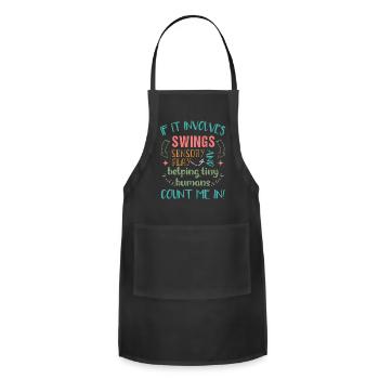 Pediatric Occupational Therapy Ot Helping Tiny Hus - Adjustable Apron - black - Front - Julia (174cm)