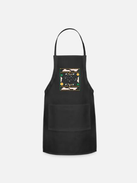 different points - Adjustable Apron - black