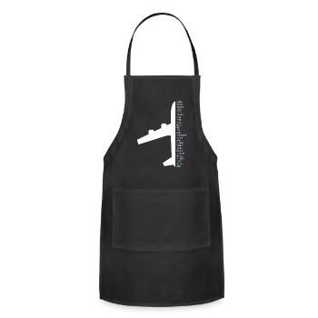 Nato Alphabet For A Air Traffic Controller - Adjustable Apron - black - Front - Julia (174cm)