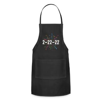 On February 22 2022 2-22-2022 2-22-22 - Adjustable Apron - black - Front - Julia (174cm)