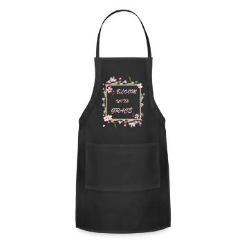Bloom with Grace - Adjustable Apron - black - Front - Julia (174cm)