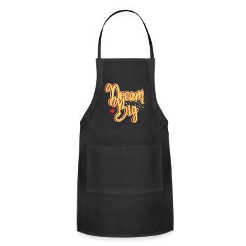 Dream big | Ambitious | Passionate - Adjustable Apron - black - Front - Julia (174cm)