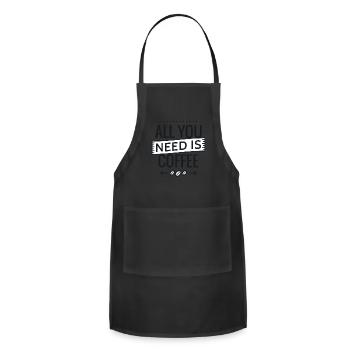 Coffee Need - Adjustable Apron - black - Front - Julia (174cm)