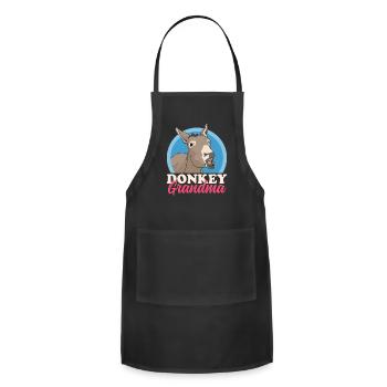Donkey Grandma Donkeys Owner - Adjustable Apron - black - Front - Julia (174cm)