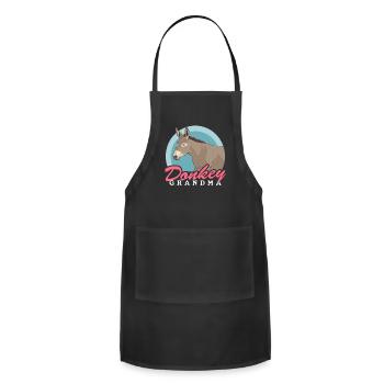 Donkey Grandma Donkeys Owner - Adjustable Apron - black - Front - Julia (174cm)