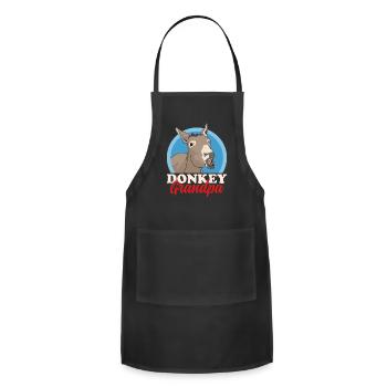 Donkey Grandpa Donkeys Owner - Adjustable Apron - black - Front - Julia (174cm)