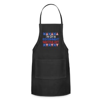 I'm On A Government Watchlist - Adjustable Apron - black - Front - Julia (174cm)