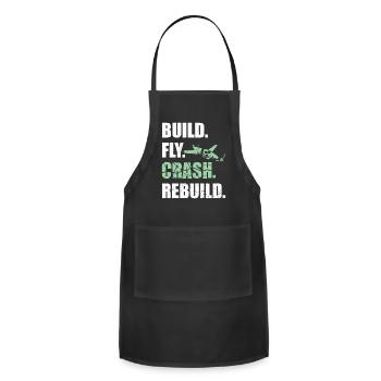 RC Model Airplane Pilot Gift - Adjustable Apron - black - Front - Julia (174cm)