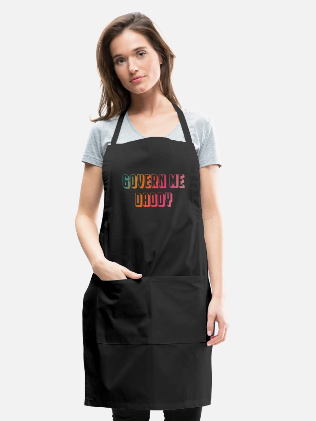Govern me daddy - Adjustable Apron - black - Front - Julia (174cm)