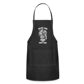 Jousting Knight Medieval Renaissance Armor Horse - Adjustable Apron - black - Front - Julia (174cm)