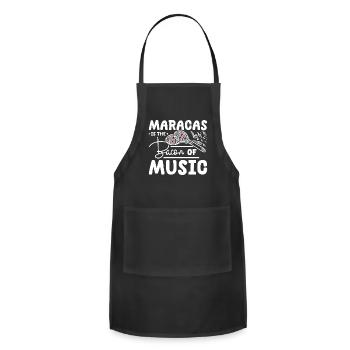 Maracas is the bacon of music - Adjustable Apron - black - Front - Julia (174cm)