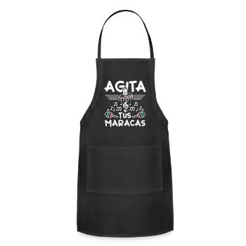 Mexican Agita tus Maracas - Adjustable Apron - black - Front - Julia (174cm)