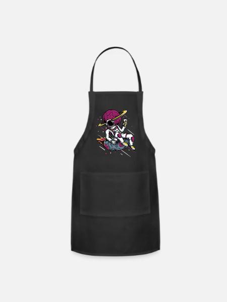 astronaut - Adjustable Apron - black