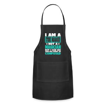 Store Manager - Adjustable Apron - black - Front - Julia (174cm)