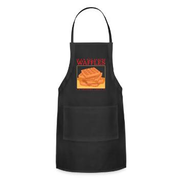 Waffle If I'm Baking Waffles - Adjustable Apron - black - Front - Julia (174cm)