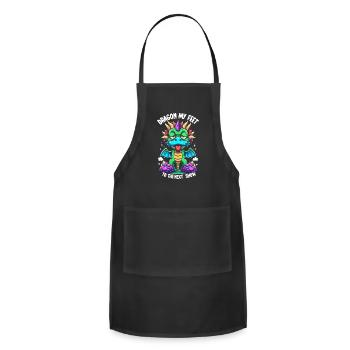 Renaissance Fair Outfit Medieval Ren Faire - Adjustable Apron - black - Front - Julia (174cm)
