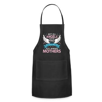 Not All Angels Have Wings Some Are Just Mothers - Adjustable Apron - black - Front - Julia (174cm)