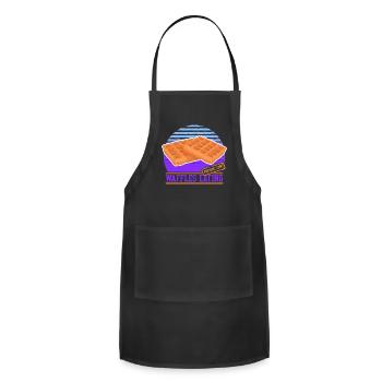 Waffle Eating Mode Waffles - Adjustable Apron - black - Front - Julia (174cm)