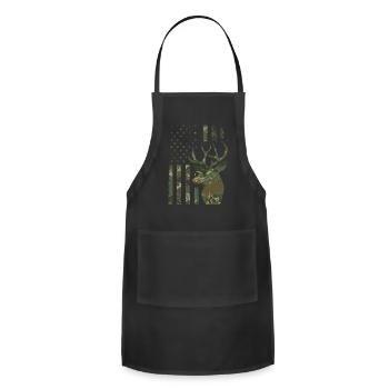 Camo Christmas Trees For Men Dreaming Of Camo - Adjustable Apron - black - Front - Julia (174cm)