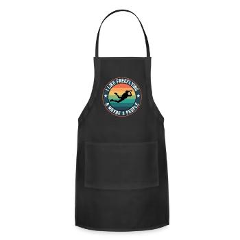 I Like Freeflying Funny Skydiver - Adjustable Apron - black - Front - Julia (174cm)