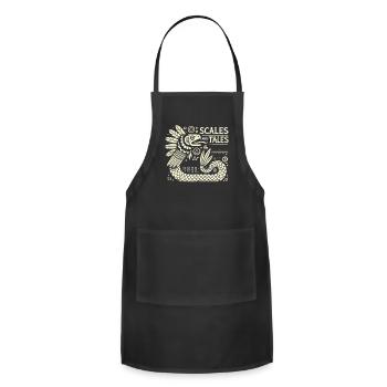 Aztec God Aztec Culture Indigenous Quetzalcoatl - Adjustable Apron - black - Front - Julia (174cm)