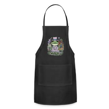 Frog off I´m busy - Adjustable Apron - black - Front - Julia (174cm)